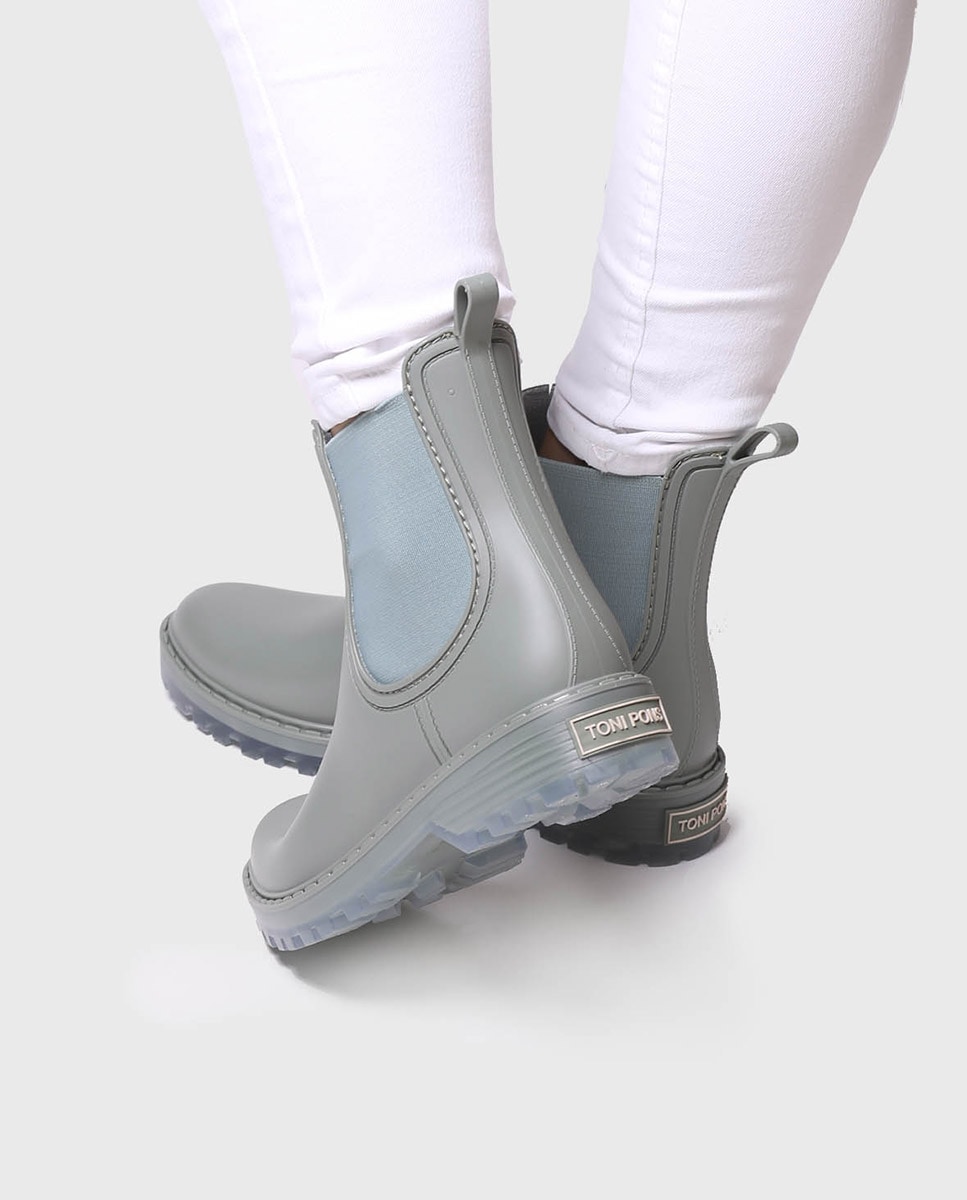 Botins de Água de Borracha com Elásticos Verde-4