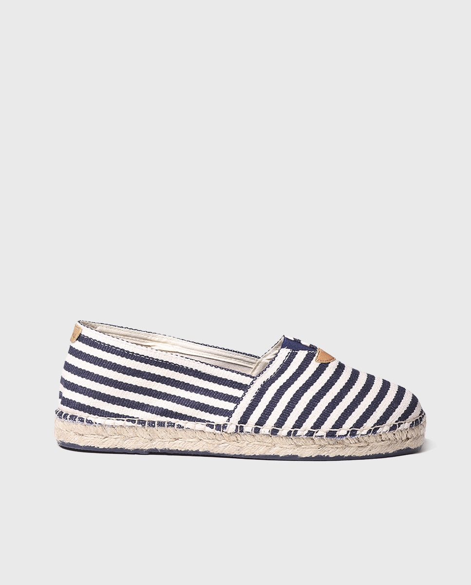 Imagem 0 de Alpercatas Rasas Unissexo de Tecido Às Riscas