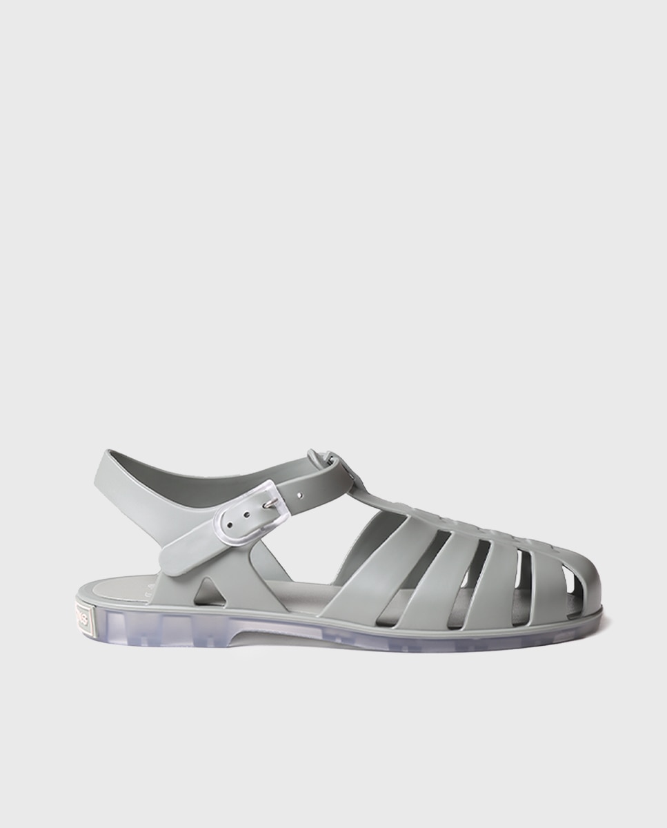 Cangrejeras de Borracha com Fivela Verde-claro-1