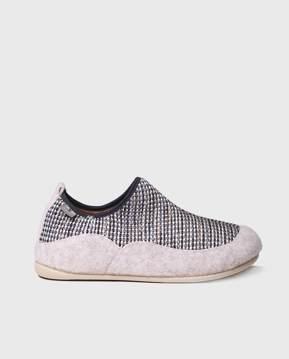 Pantufas de Feltro Bege-1