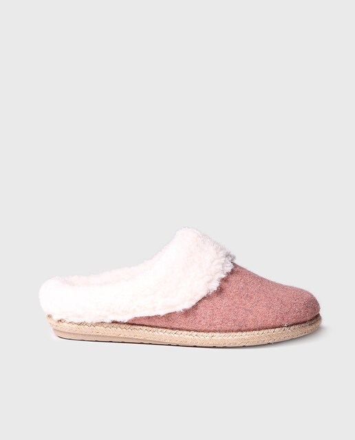 Imagem 0 de Pantufas Abertas de Feltro com Sola Antiderrapante