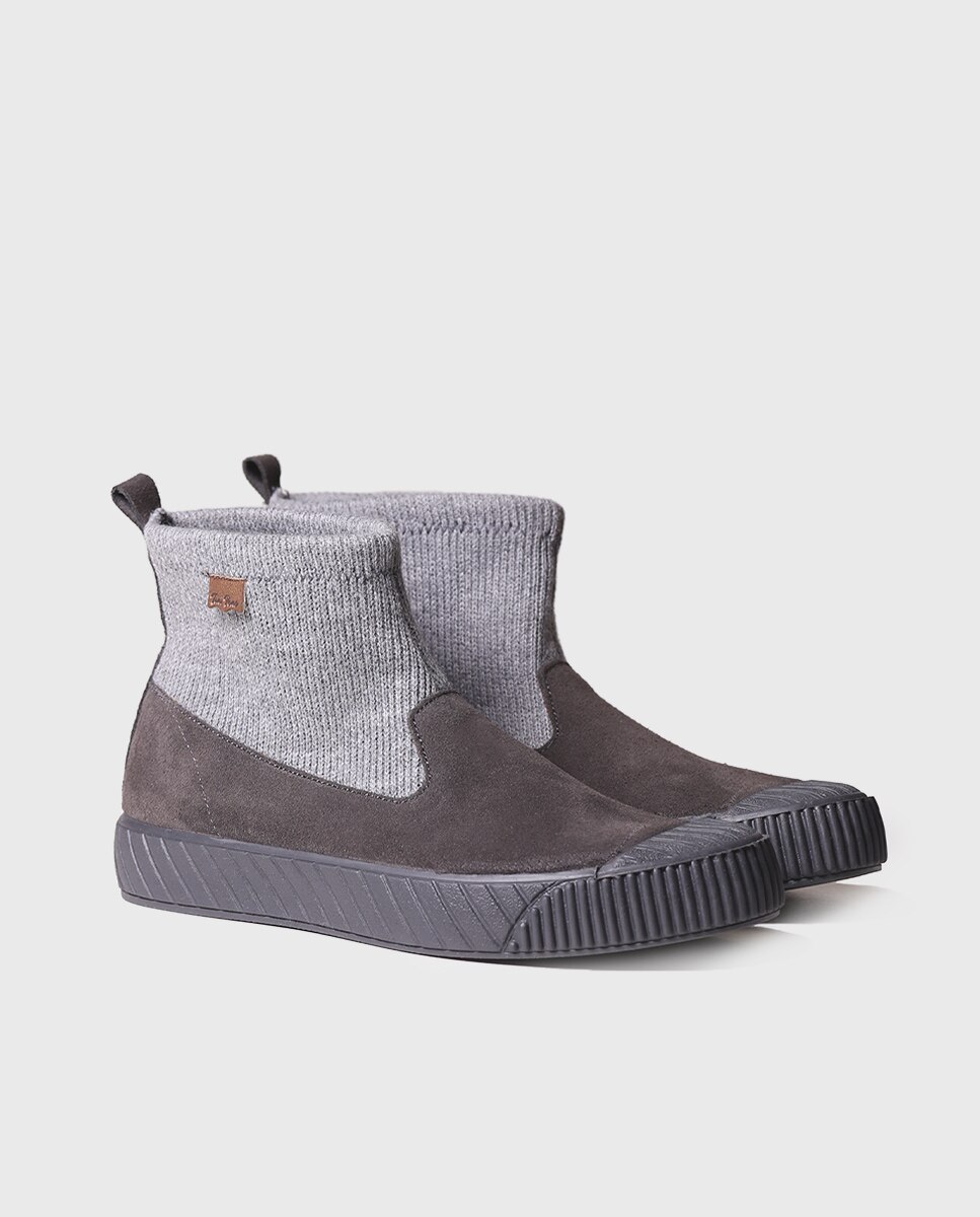 Sapatilhas de Camurça com Atacadores Cinzento-2