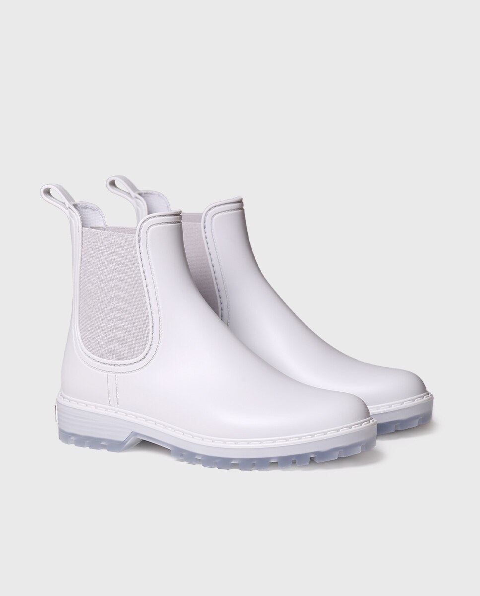 Botins de Água de Cano Baixo Branco-2