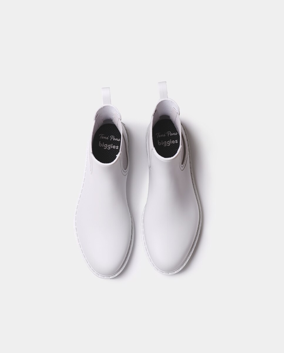 Botins de Água de Cano Baixo Branco-3