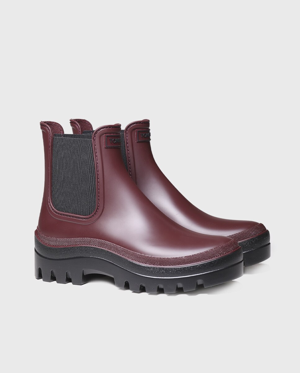Botins de Água com Plataforma Bordeaux-2