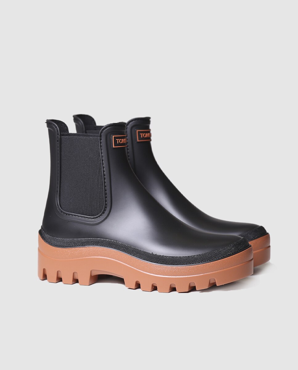 Botins de Água com Plataforma Castanho-2