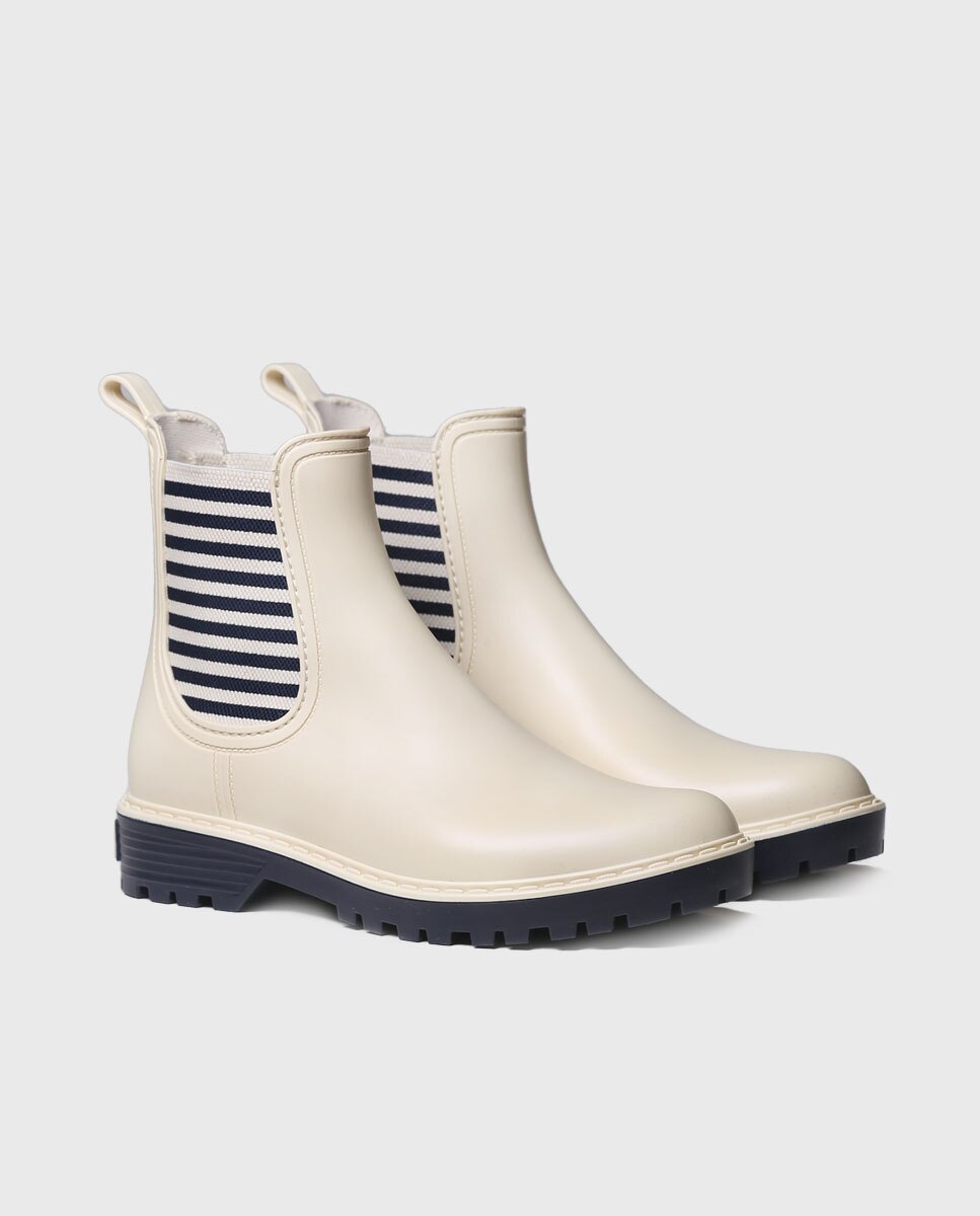 Botins de Água de Borracha com Elásticos Azul-marinho-2