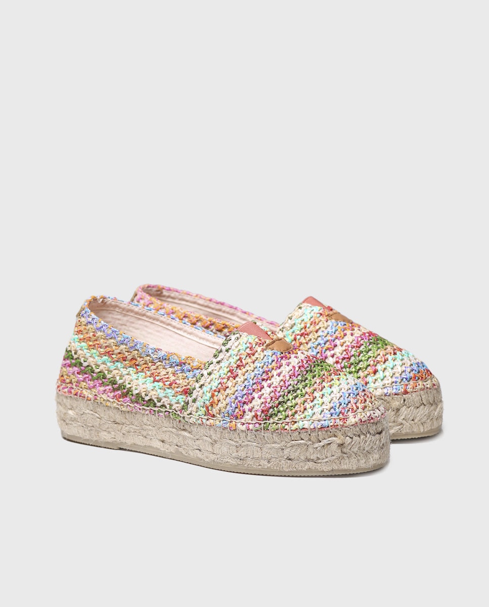 Alpercatas Rasas de Tecido Estampado Multicolor-2