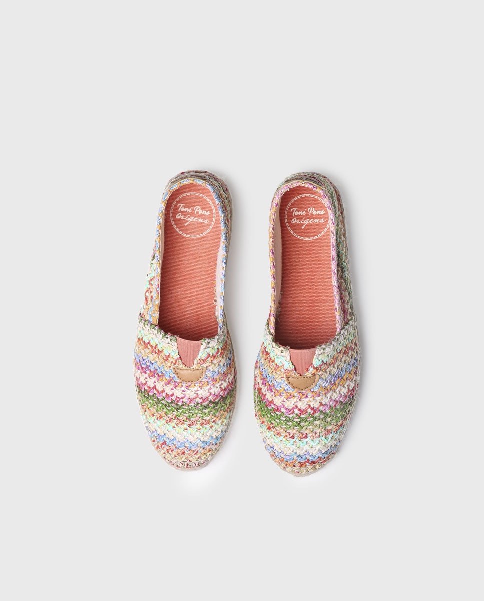Alpercatas Rasas de Tecido Estampado Multicolor-3