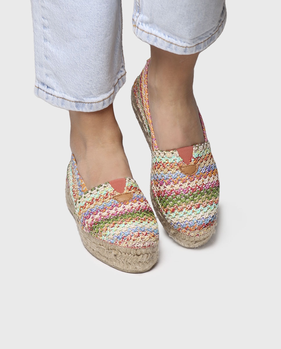 Alpercatas Rasas de Tecido Estampado Multicolor-4