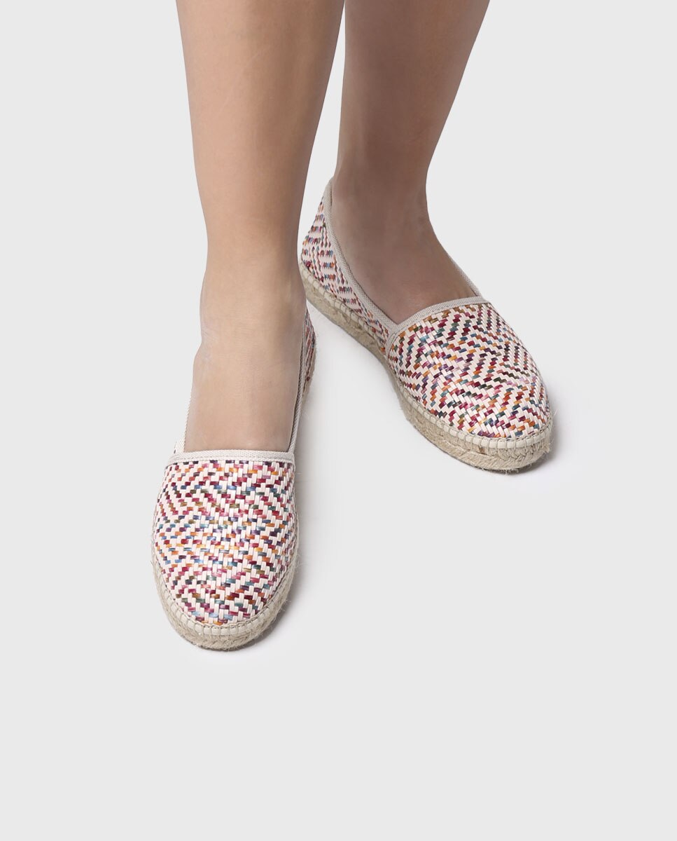Alpercatas Rasas de Tecido Estampado Multicolor-4
