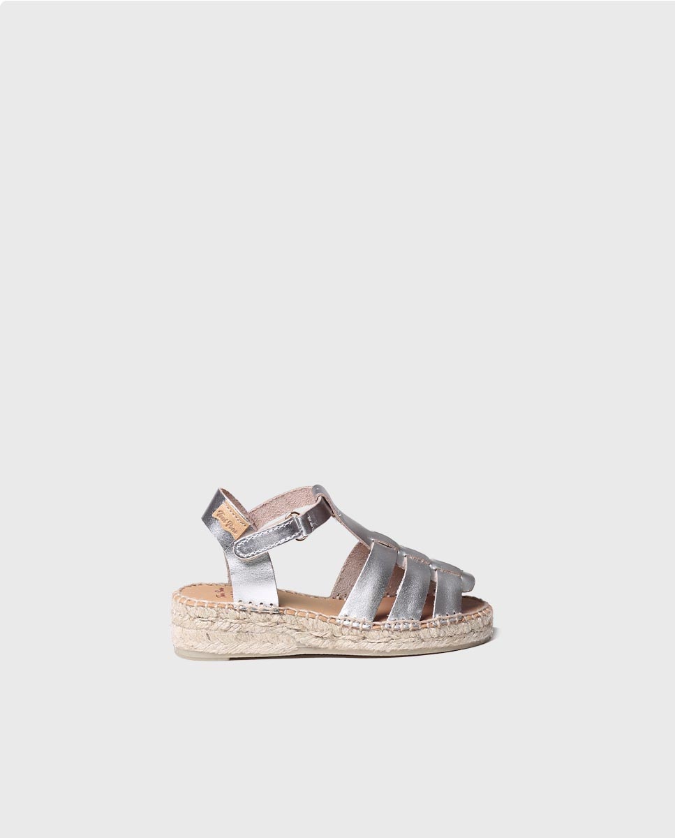 Imagem 0 de Sandálias Abertas Infantil de Pele com Velcro