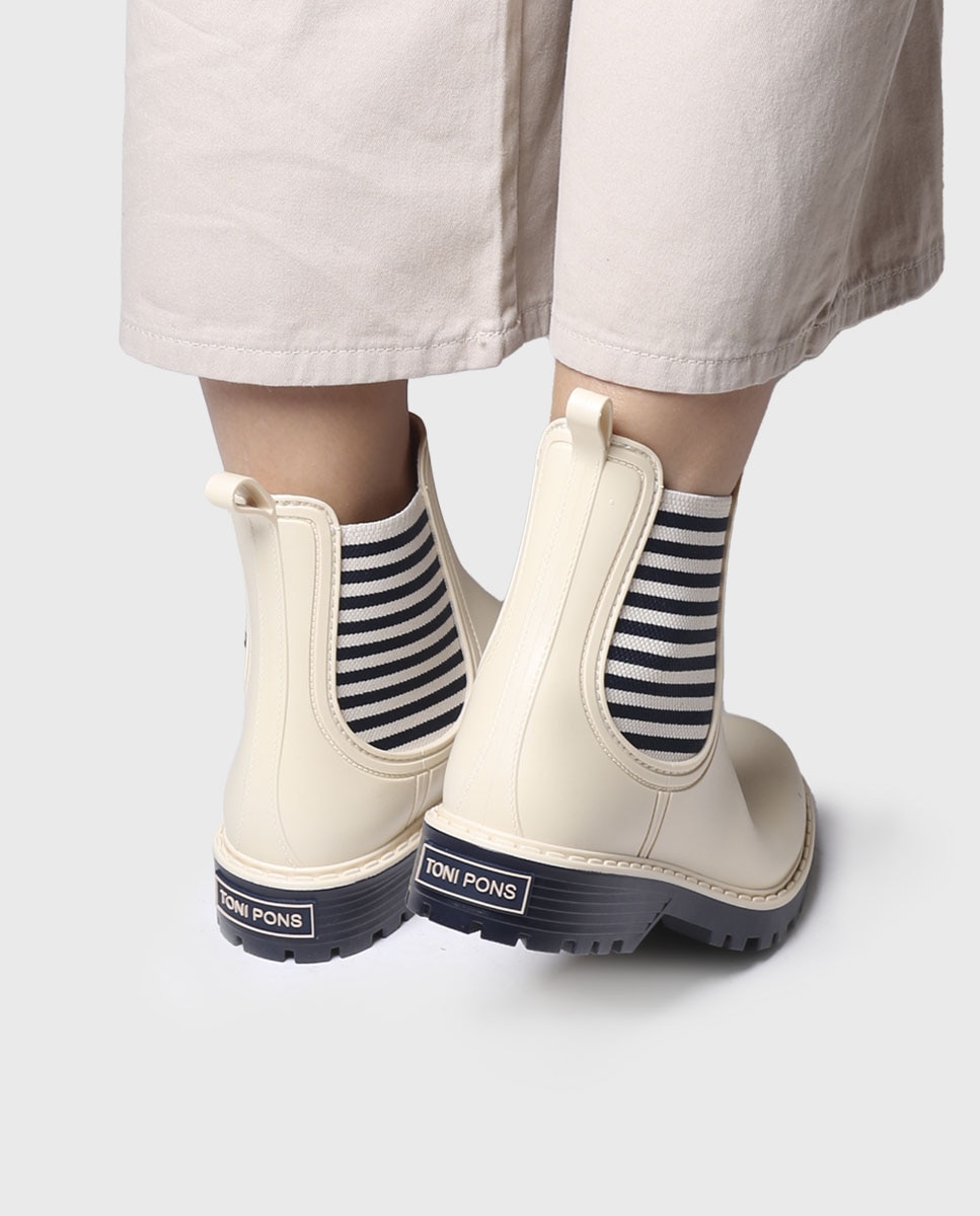 Botins de Água de Borracha com Elásticos Azul-marinho-4