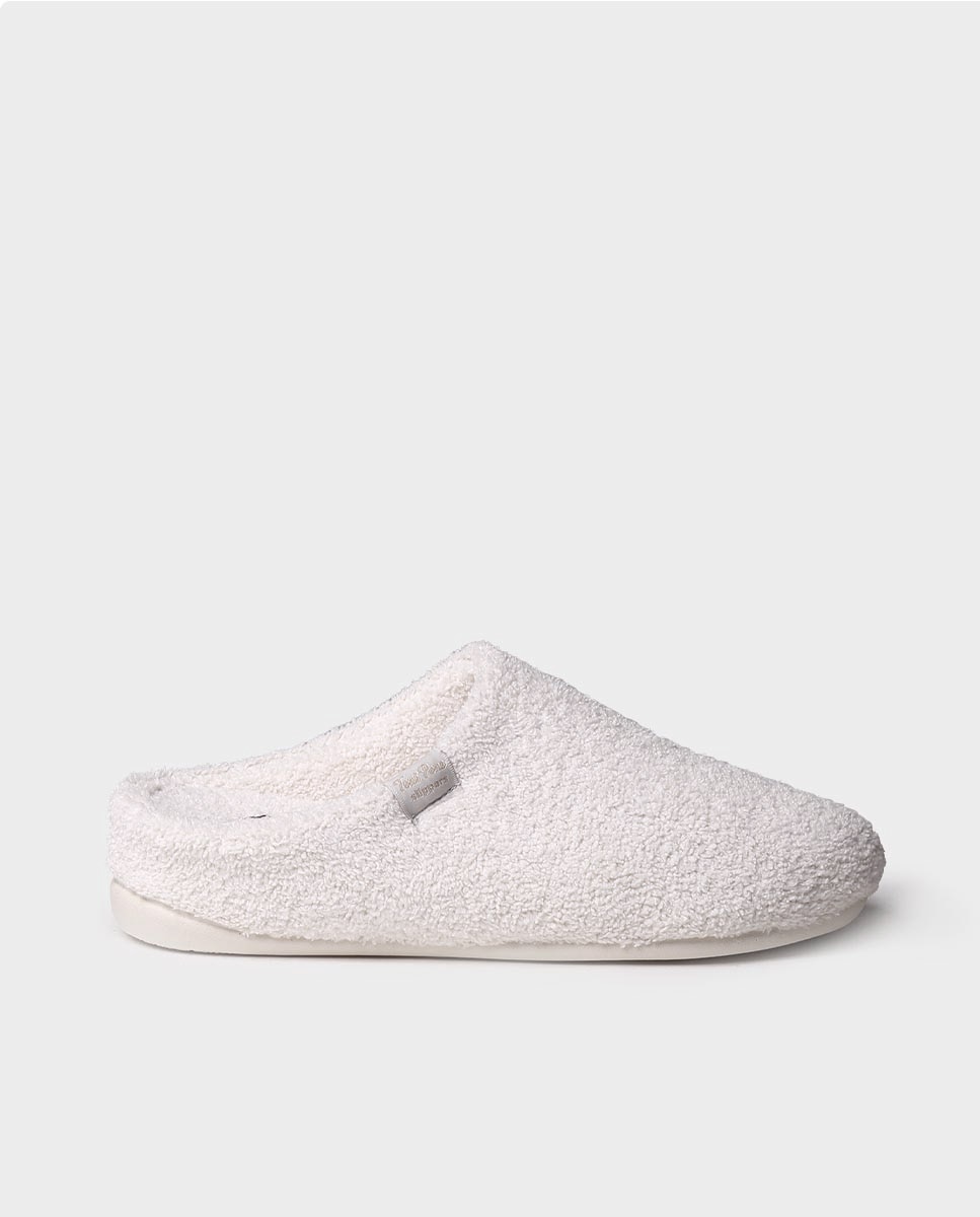 Imagem 0 de Pantufas Abertas de Tecido de Toalha em Liso