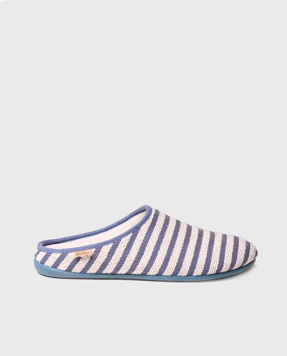 Imagem 0 de Pantufas de Tecido Às Riscas
