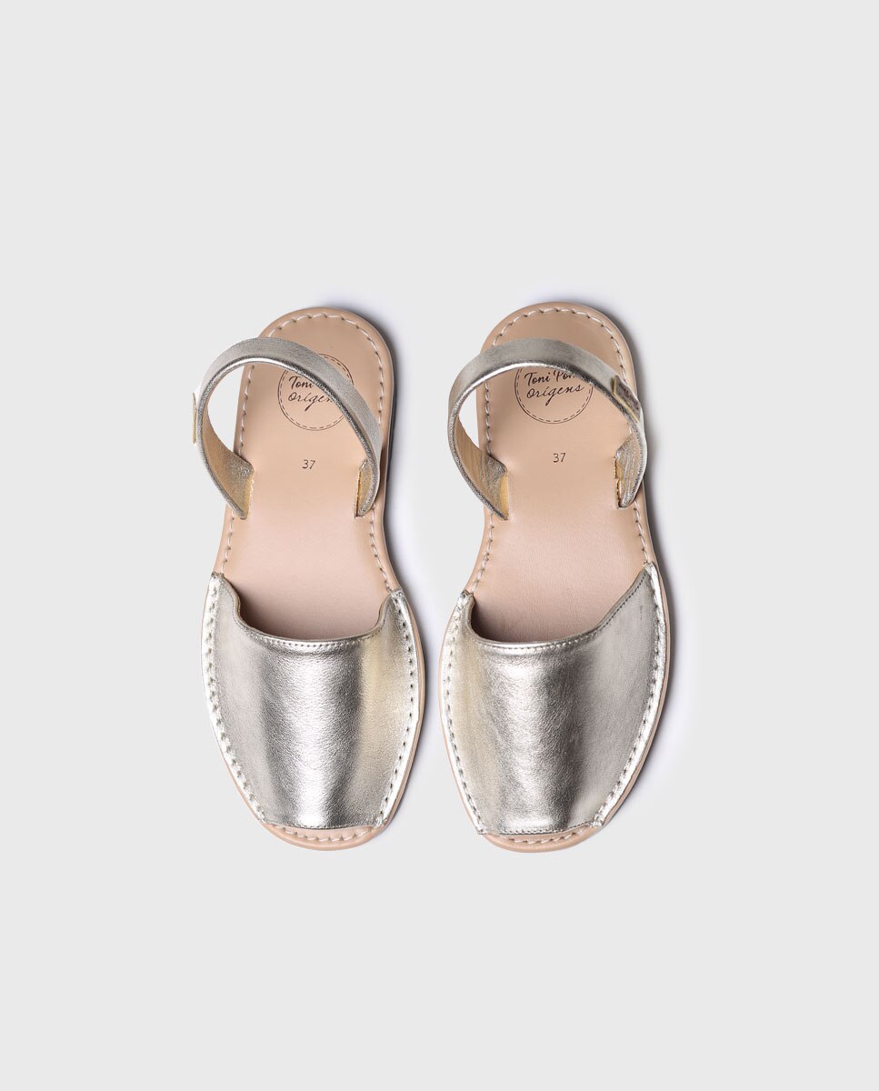 Menorquinas de Pele em Liso Ouro-3