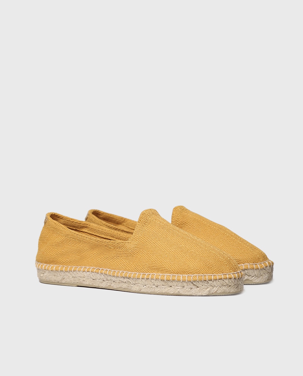 Alpercatas de Tecido em Liso sem Fecho Amarelo-2