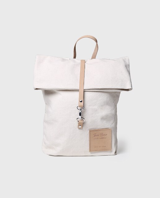Imagem 0 de Mochila de Lona de Algodão com Fecho de Mosquetão