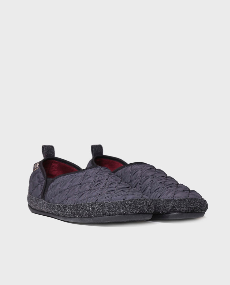 Pantufas de Tecido com Sola Antiderrapante Cinzento-2