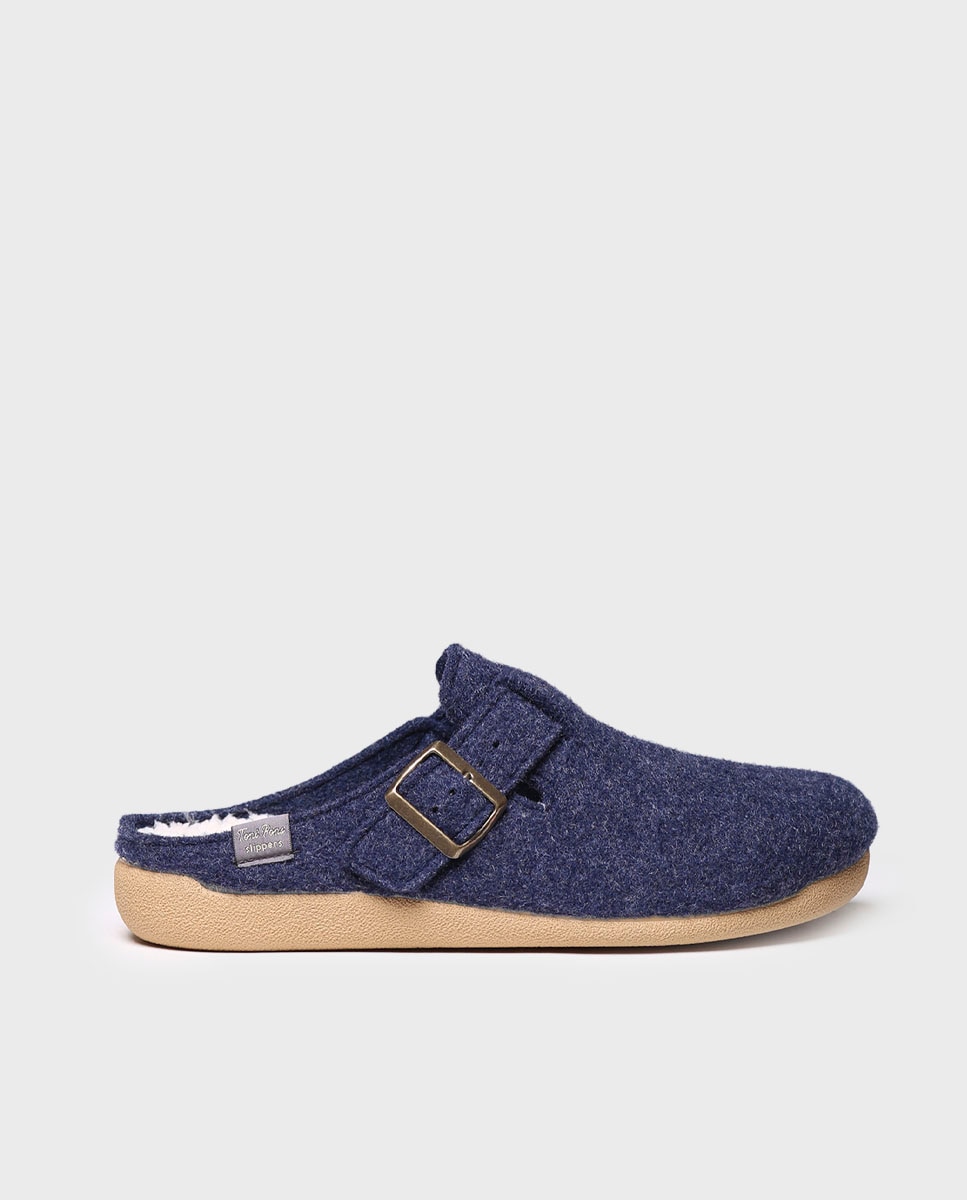 Pantufas Tipo Socas Azul-1