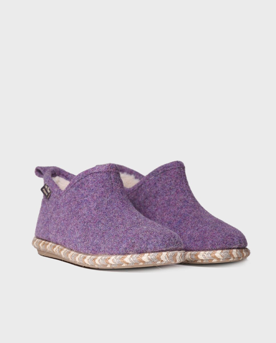 Pantufas Fechadas Tipo Botim Roxo-2