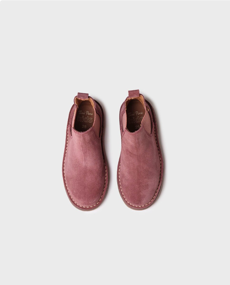 Botins Infantil de Camurça com Elástico Toni Pons Grená-3