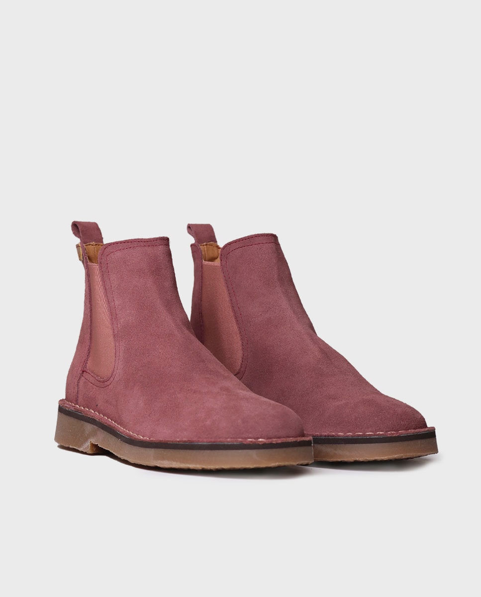 Botins de Camurça com Elásticos Grená-2