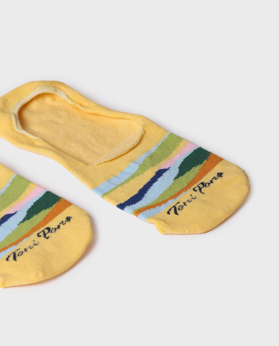 Pinkies de Algodão Estampados Amarelo-2