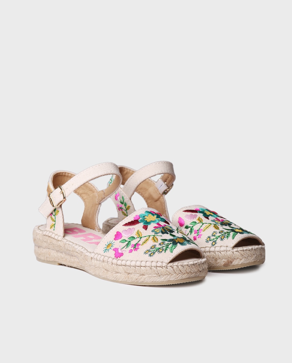 Alpercatas Rasas de Algodão com Fivela Bicolor-2