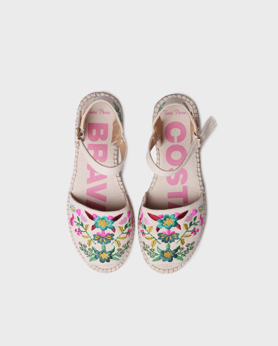 Alpercatas Rasas de Algodão com Fivela Bicolor-3