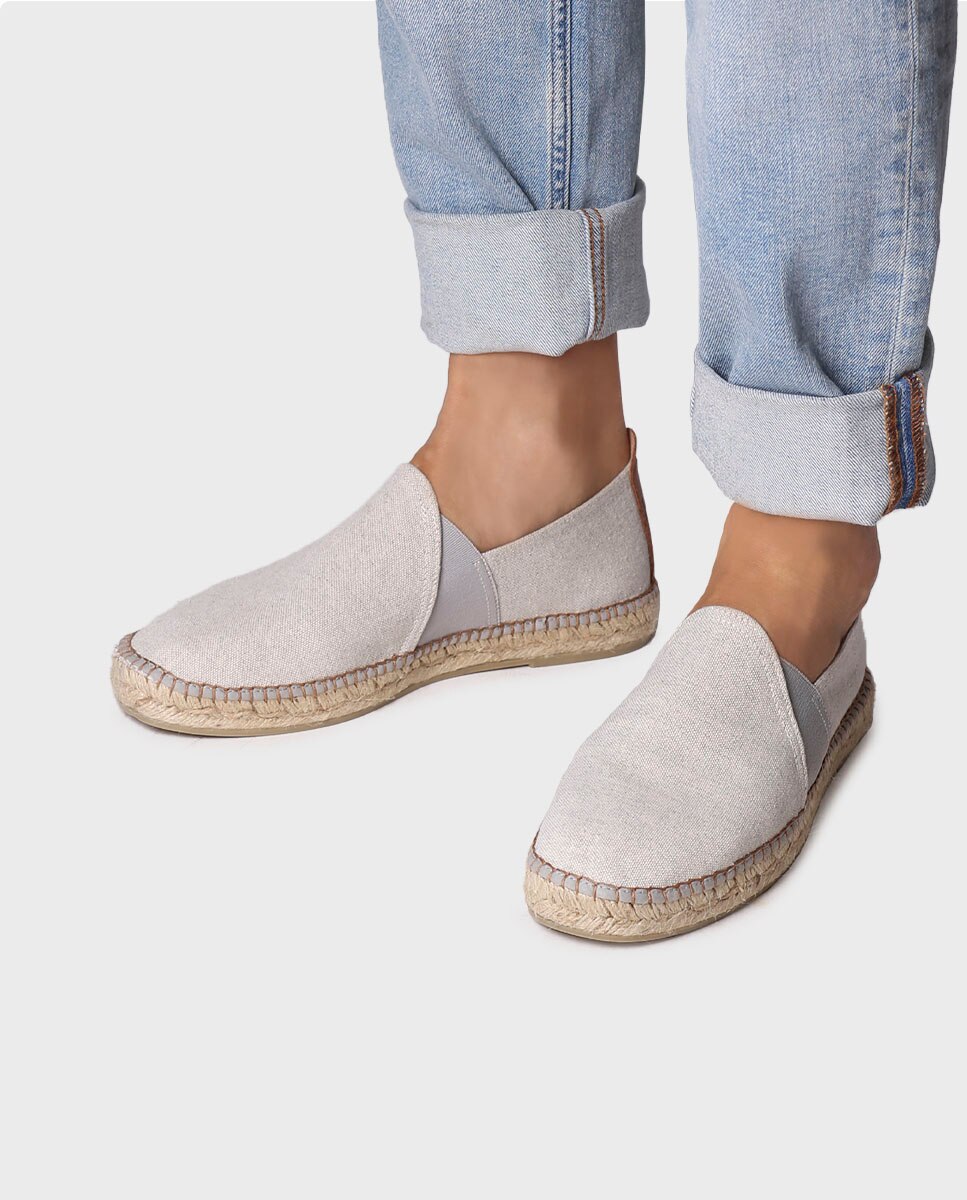 Alpercatas Dago em Algodão com Elásticos Cinzento-4