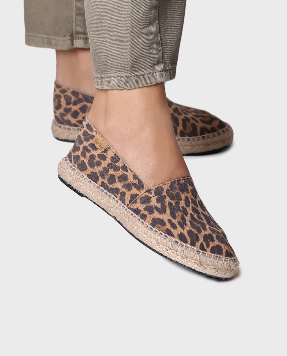 Alpercatas Rasas de Camurça Estampadas Multicolor-4