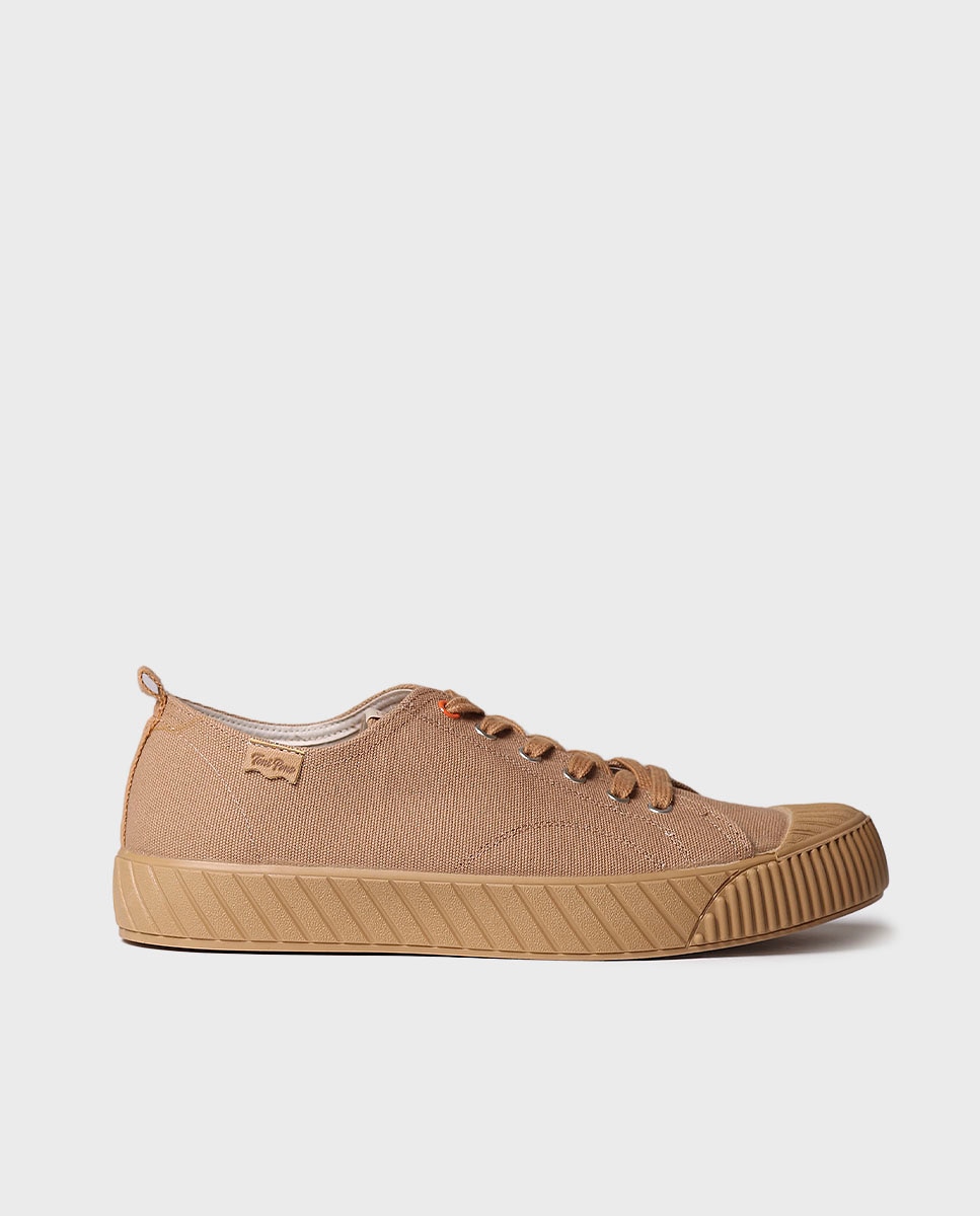 Sapatilhas de Lona em Algodão Castanho-1