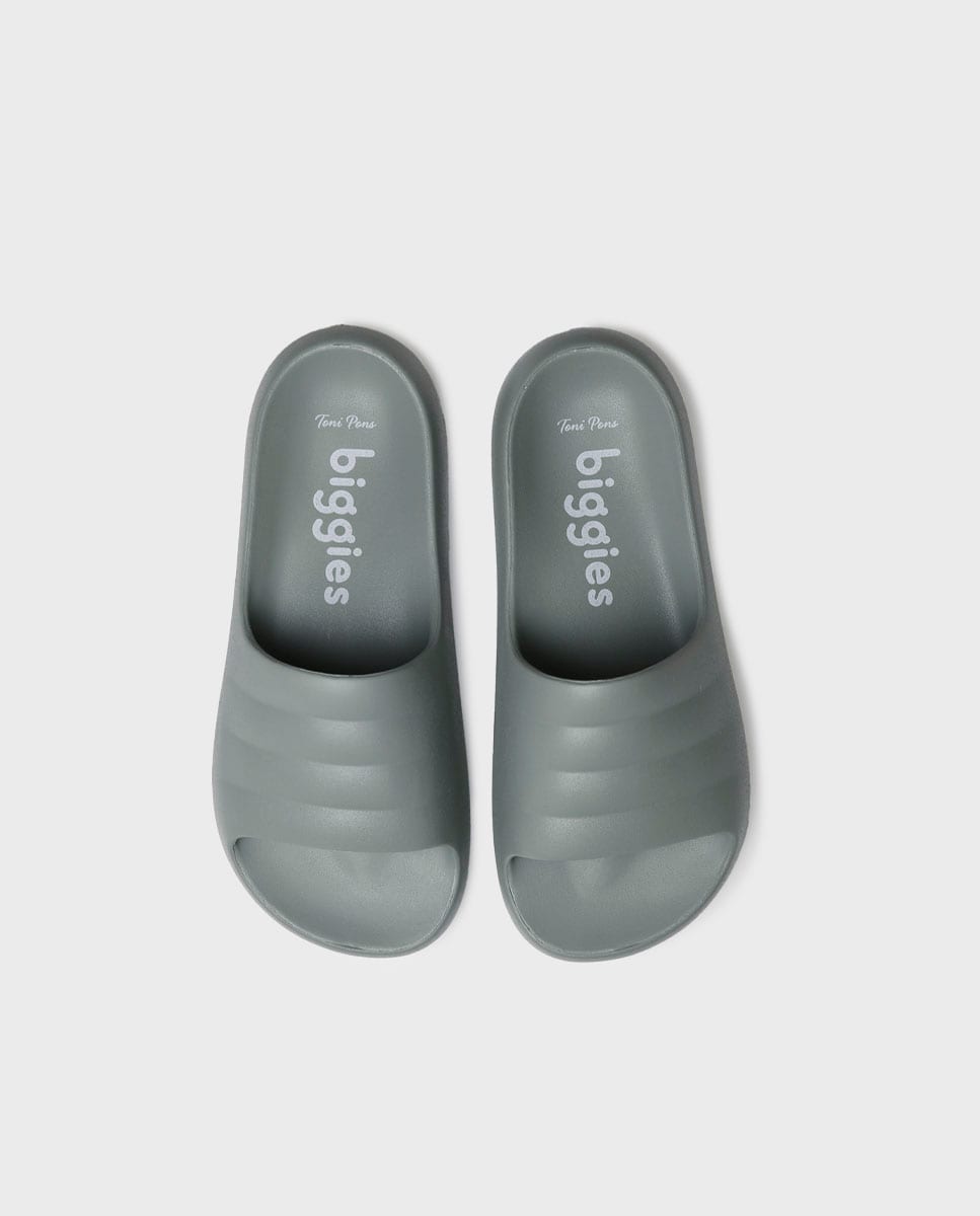 Chinelos Rasos de Borracha Eva Verde-3