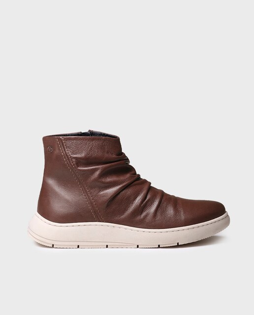 Imagem 0 de Botins de Pele com Fecho Zip