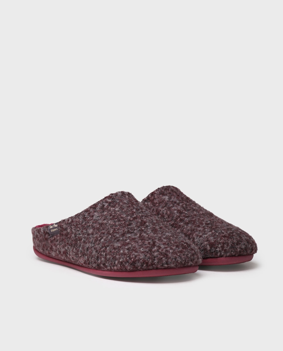 Pantufas Tipo Socas Bordeaux-2