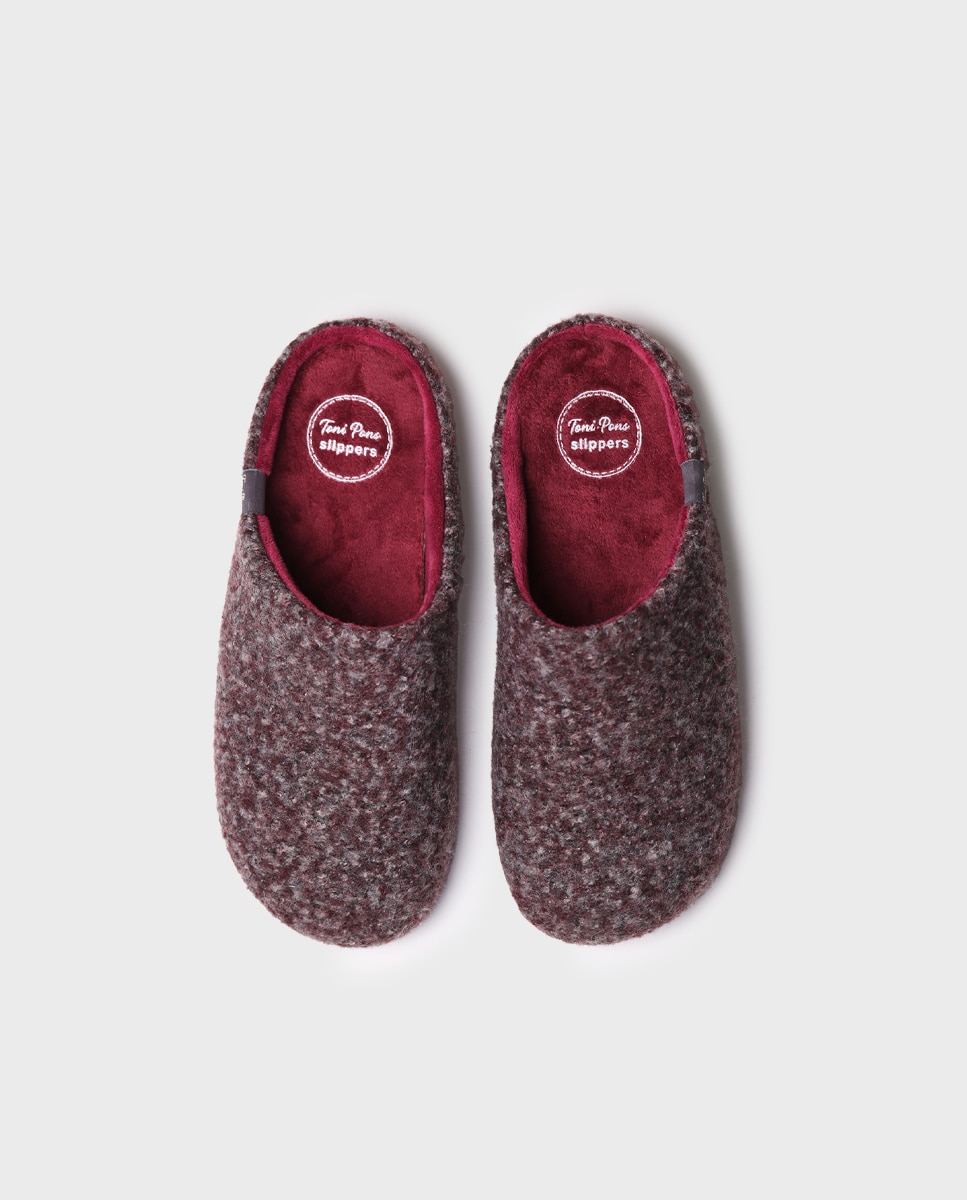 Pantufas Tipo Socas Bordeaux-3