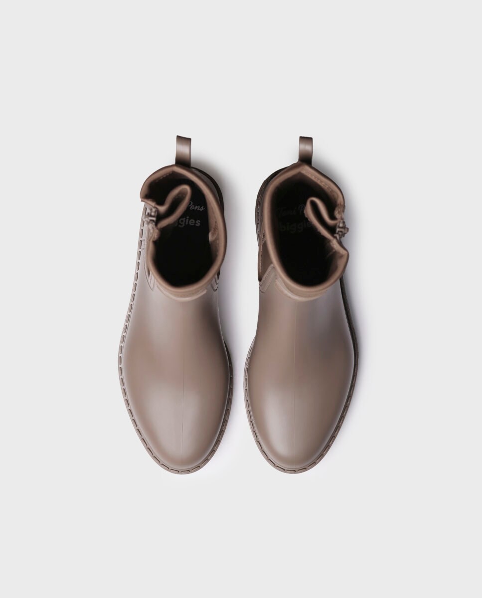 Botins de Água de Cano Baixo Taupe-3
