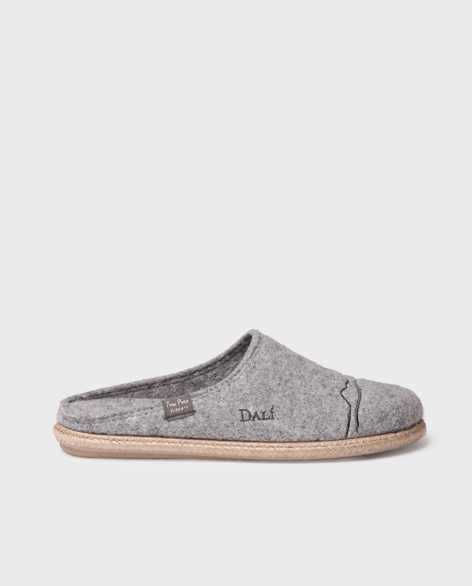 Pantufas de Feltro Cinzento-1
