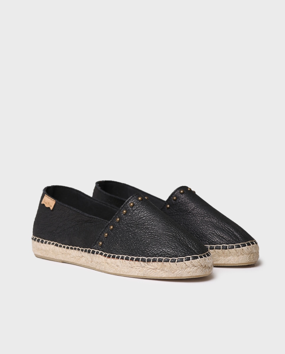 Alpercatas Rasas de Pele Preto-2