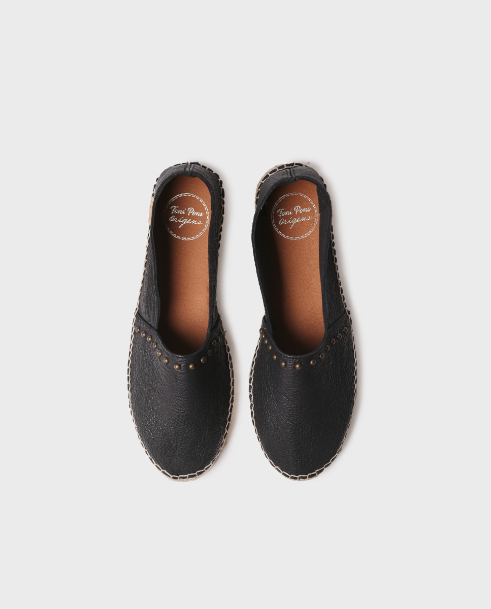 Alpercatas Rasas de Pele Preto-3