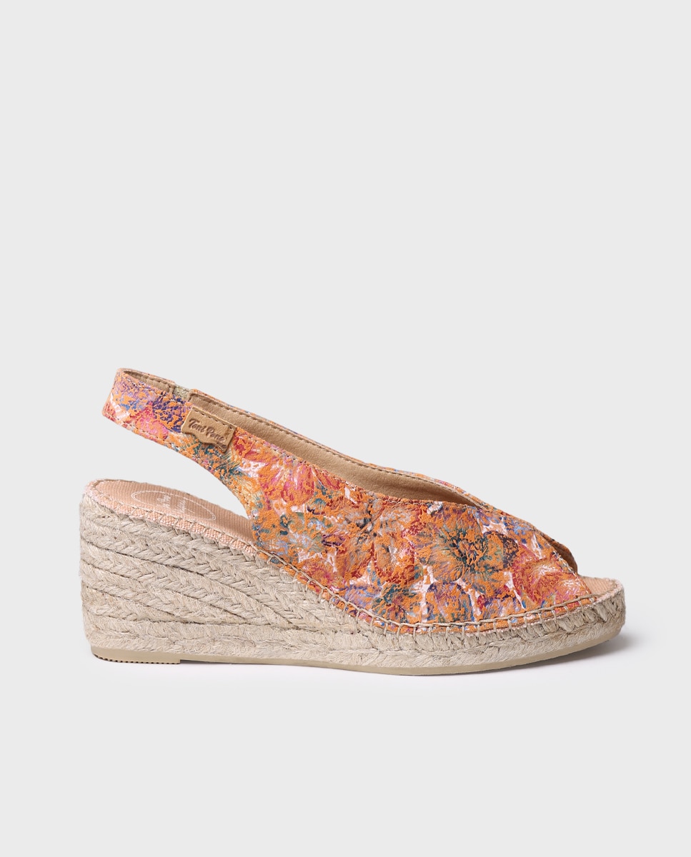 Alpercatas de Cunha em Pele Multicolor-1