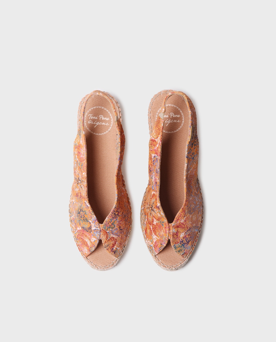 Alpercatas de Cunha em Pele Multicolor-3