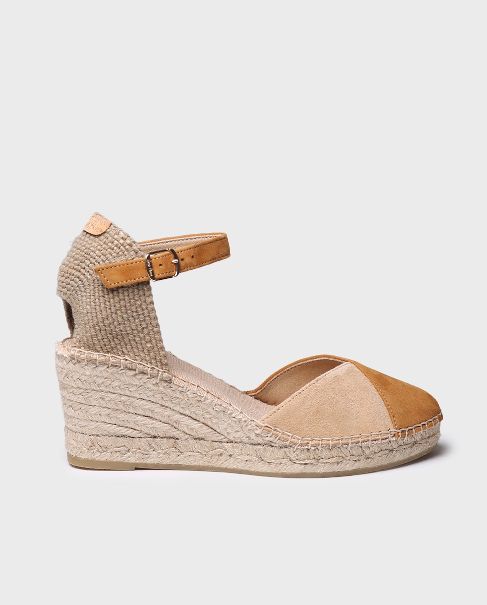 Alpercatas de Cunha em Camurça Castanho-1