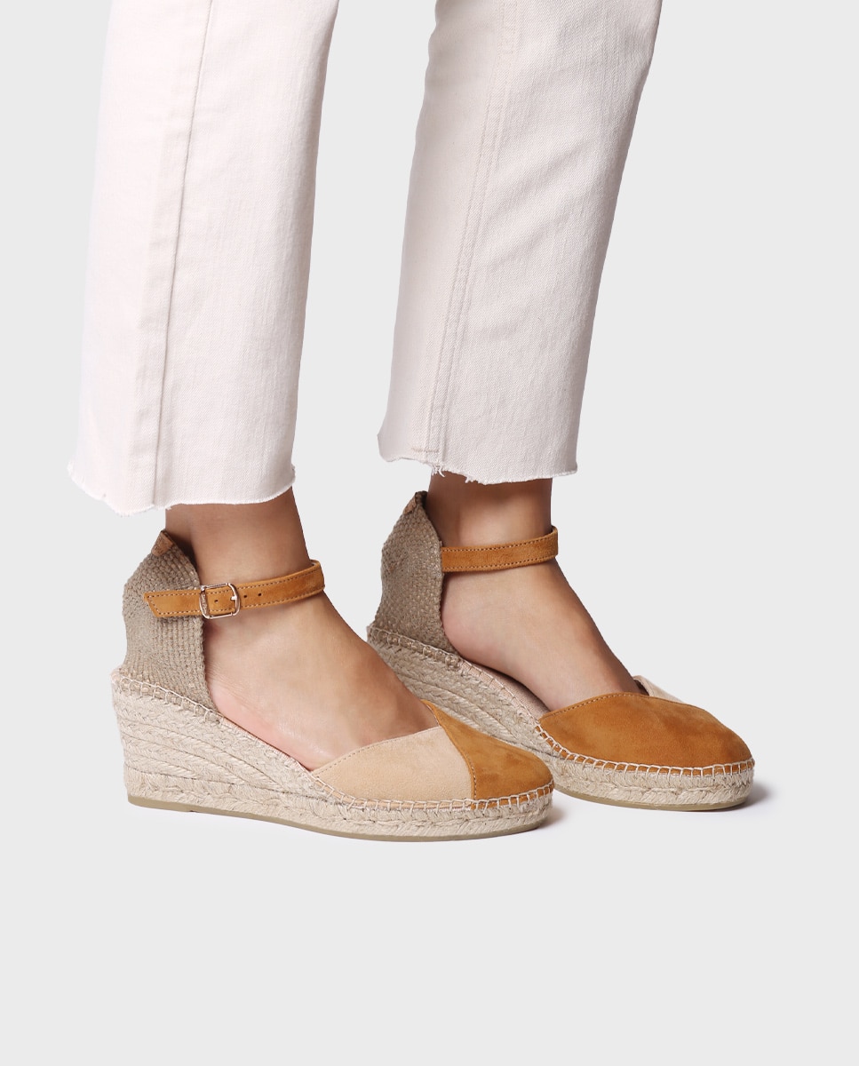 Alpercatas de Cunha em Camurça Castanho-4