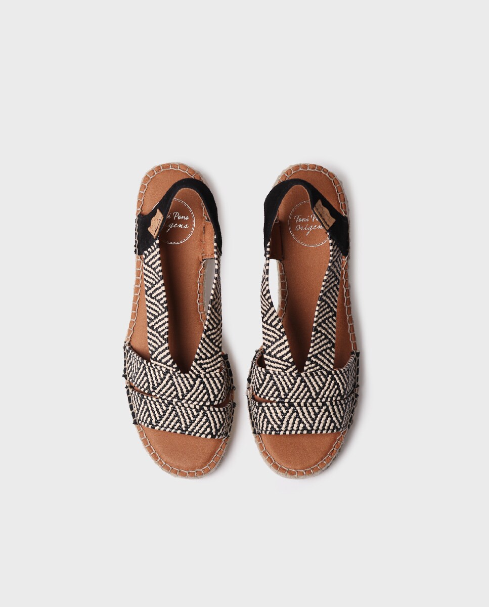 Alpercatas de Salto com Fitas Elásticas Preto-3