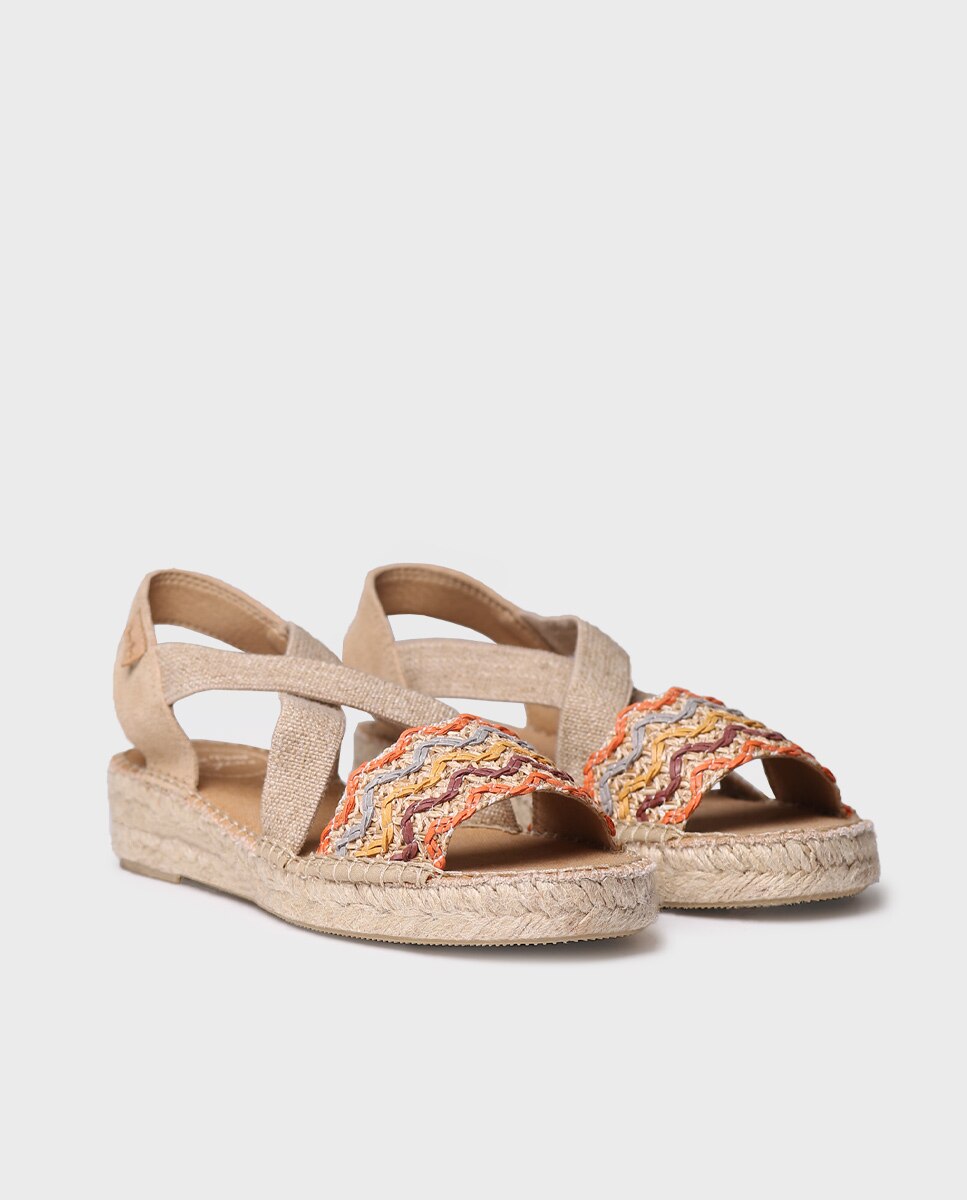 Alpercatas Rasas com Tiras Elásticas Multicolor-3