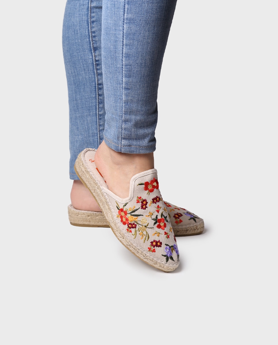 Alpercatas Rasas Abertas de Algodão Cru-4