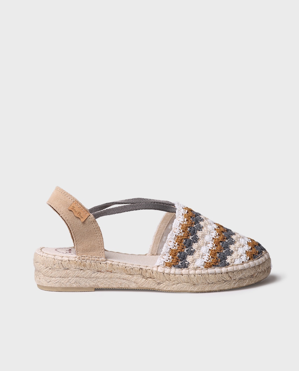 Alpercatas Rasas de Tecido Castanho-1