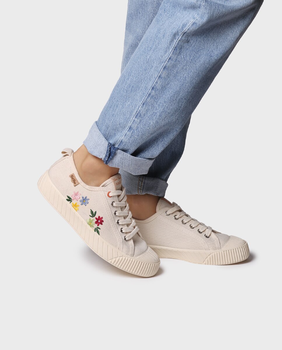 Sapatilhas de Lona em Tecido Cru-4